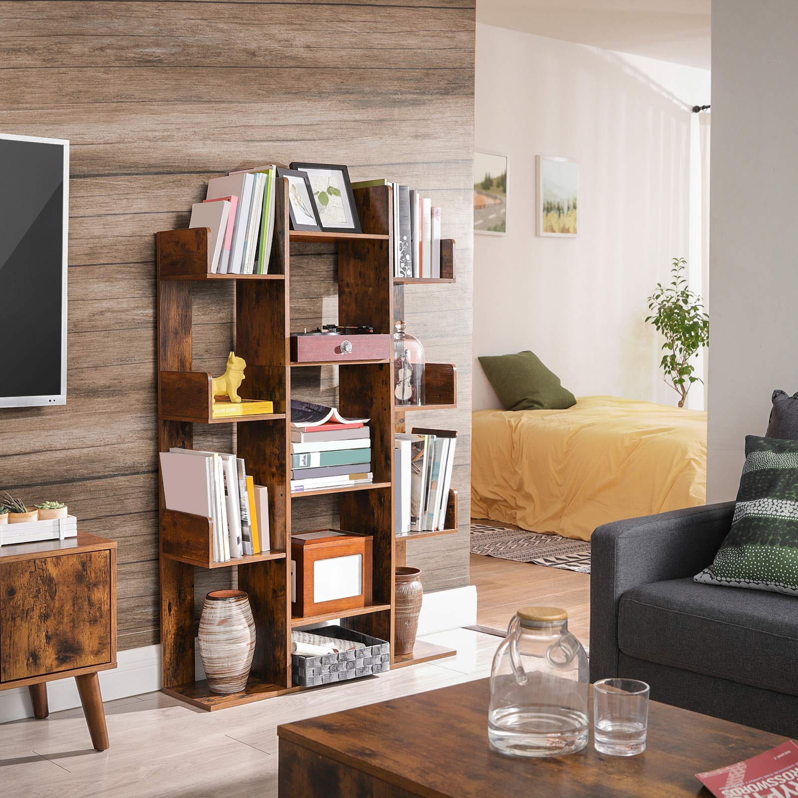BÜCHERREGAL STANDREGAL - Braun, Holzwerkstoff (25/140/86cm) - Hansiro