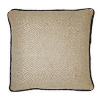 WOLLKISSEN recycelte Wolle Struktur Beige 50x50 - Beige, Textil (50/50/12cm) - Malagoon
