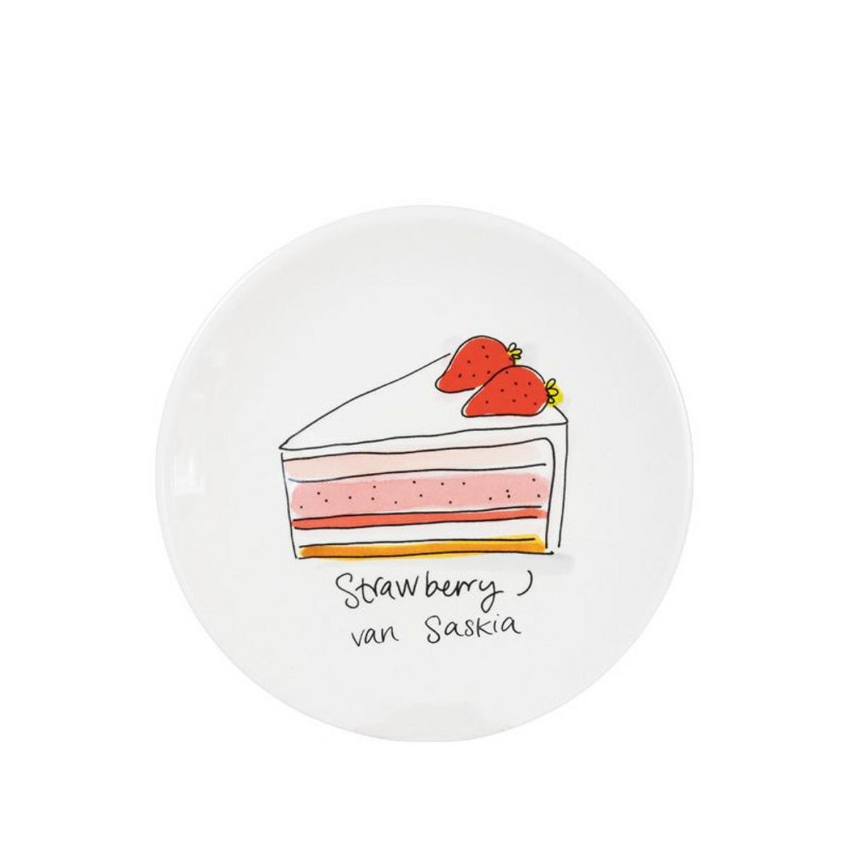 TELLER Erdbeere in Bunt - 18cm - Multicolor, Keramik (18/18/2cm) - Blond Amsterdam