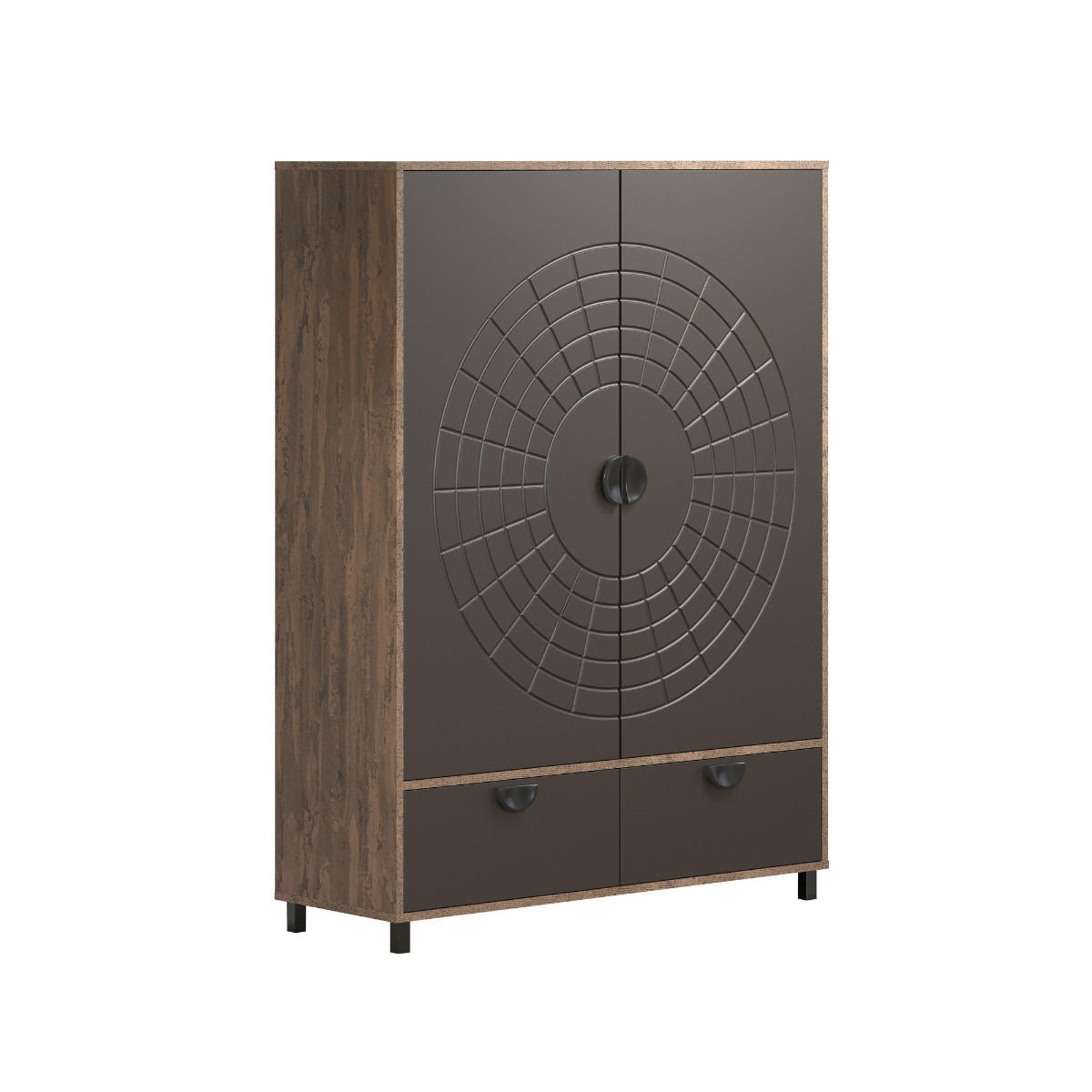 SIDEBOARD mit 2 türen und 1 schublade - fusion 120/42/163 cm - Eschefarben, Holzwerkstoff (42/163/9cm) - Calicosy