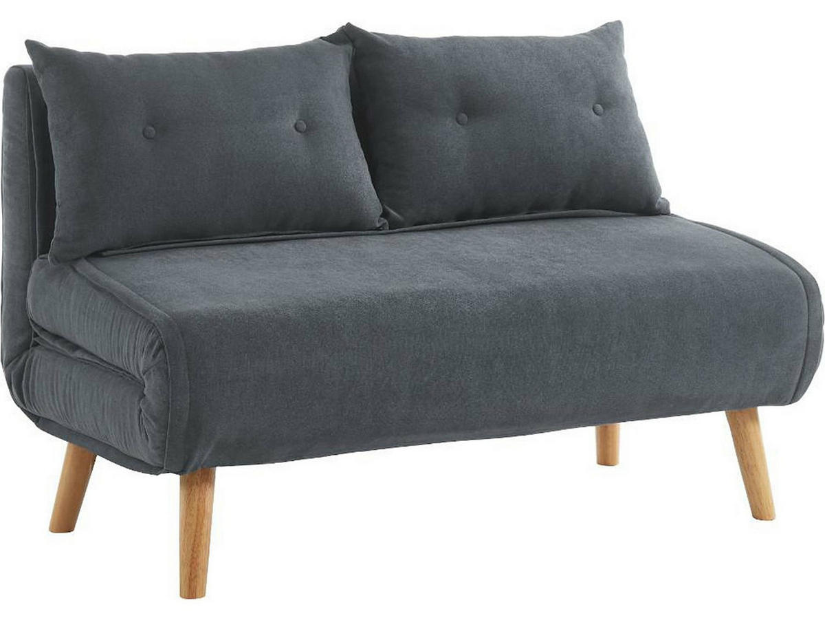 SCHLAFSOFA 2-Sitzer - Stoff - Grau - VALERIO - Grau, Textil (120/74/74cm) - Vente-Unique