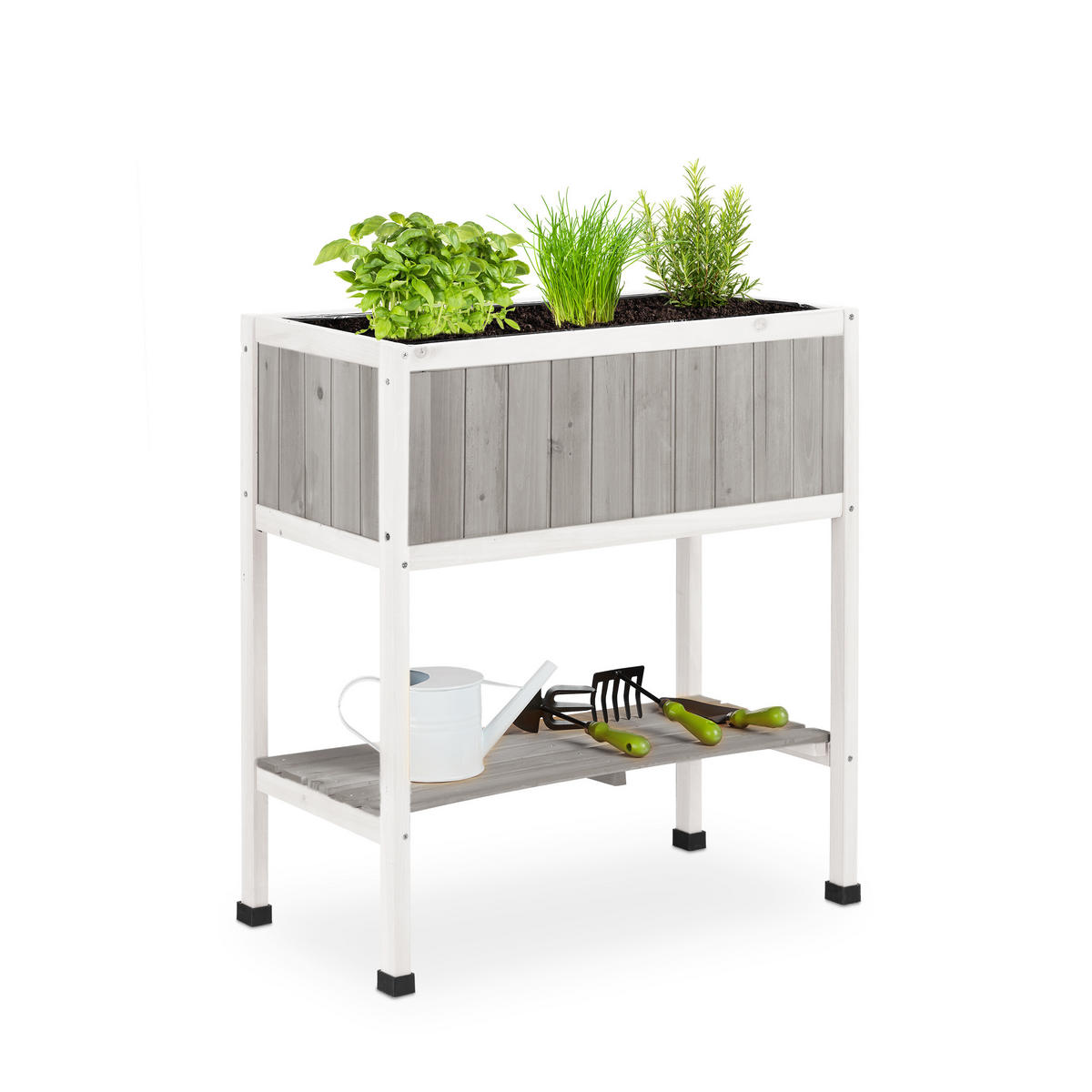 HOCHBEET - Multicolor, Holz/Kunststoff (74/80.5/38cm) - Relaxdays