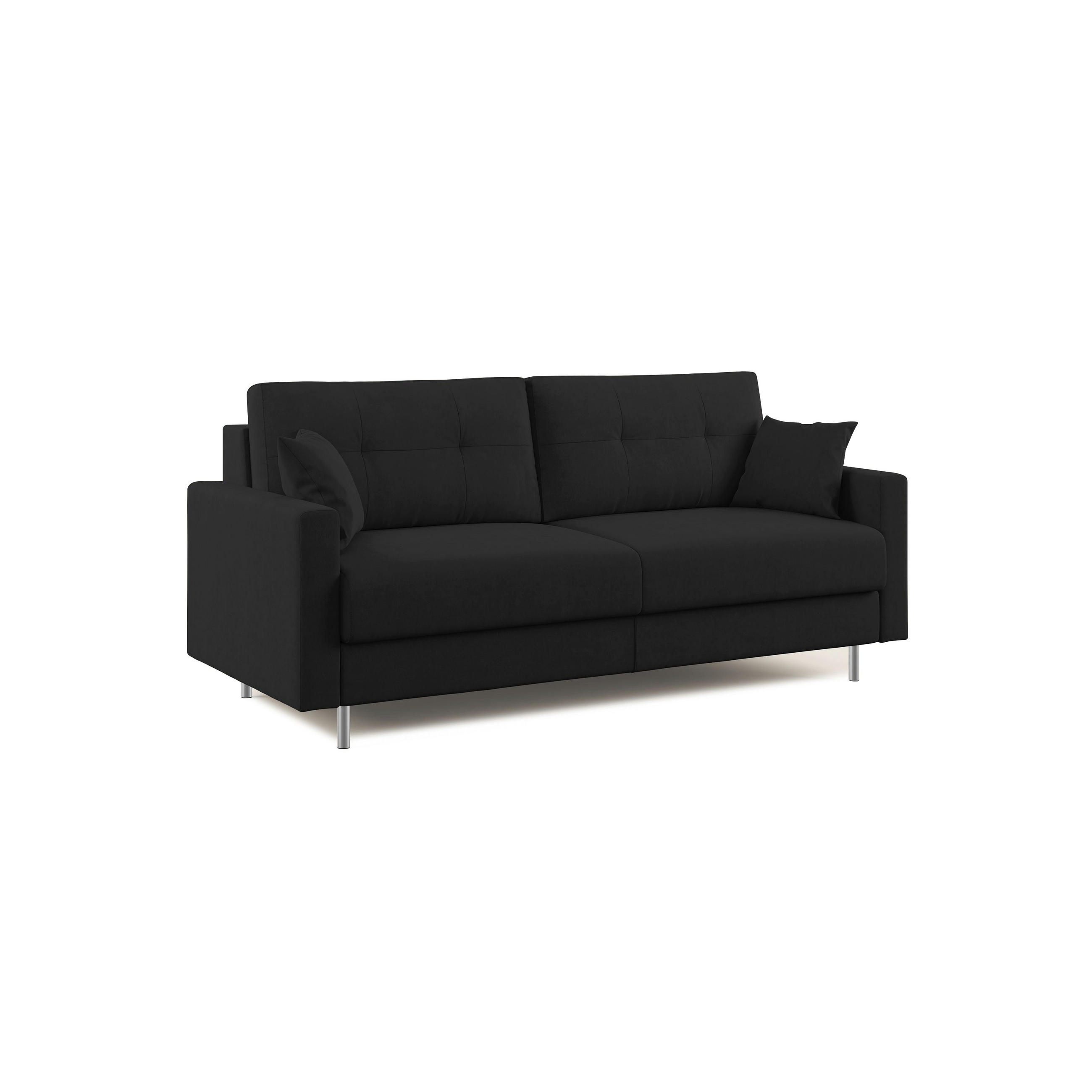 Divani.store Schlafsofa Schwarz 188x97x96 cm