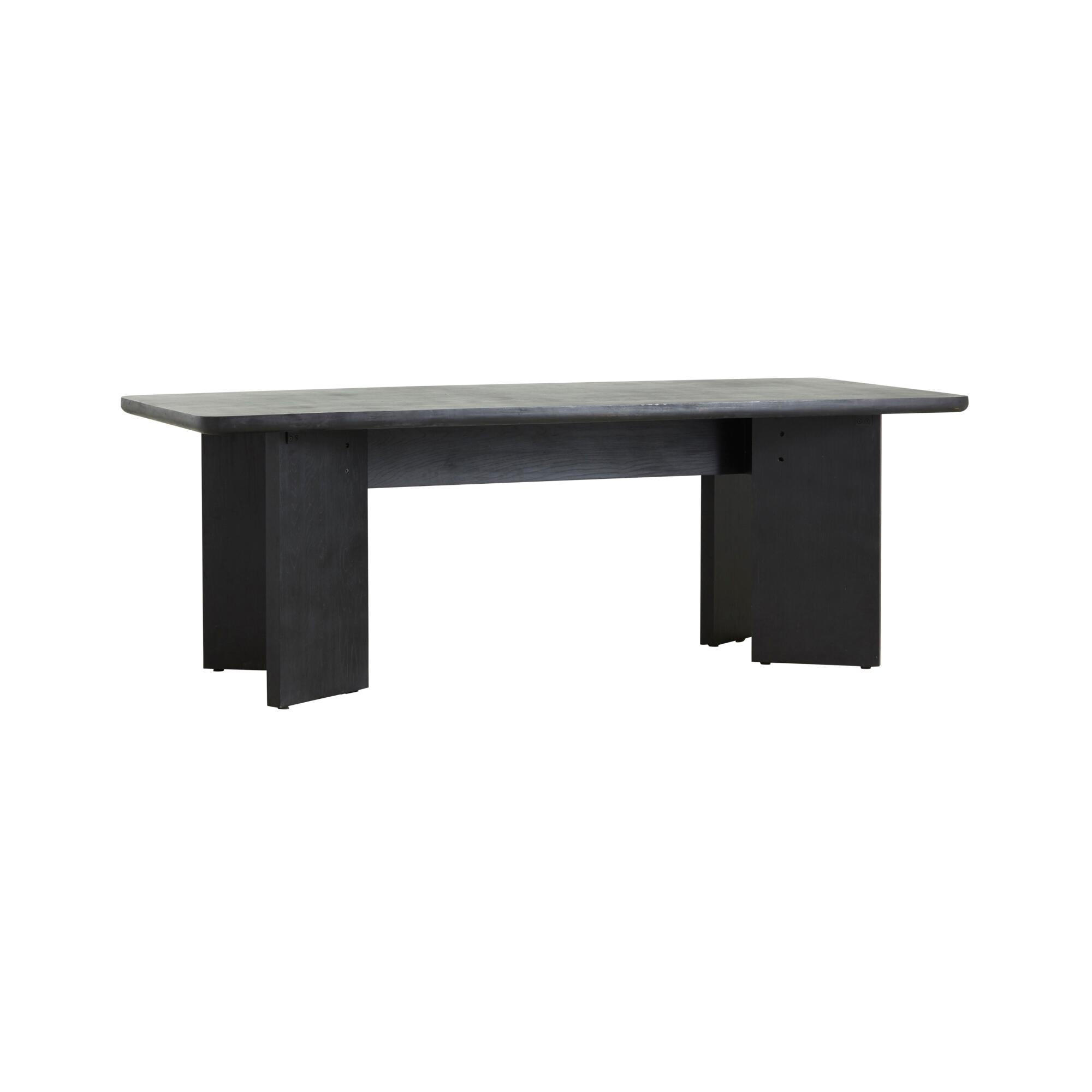 ESSTISCH TISZA Schwarz 100x220x78 cm - Schwarz, Holzwerkstoff (220/100/78cm) - FURNLUX
