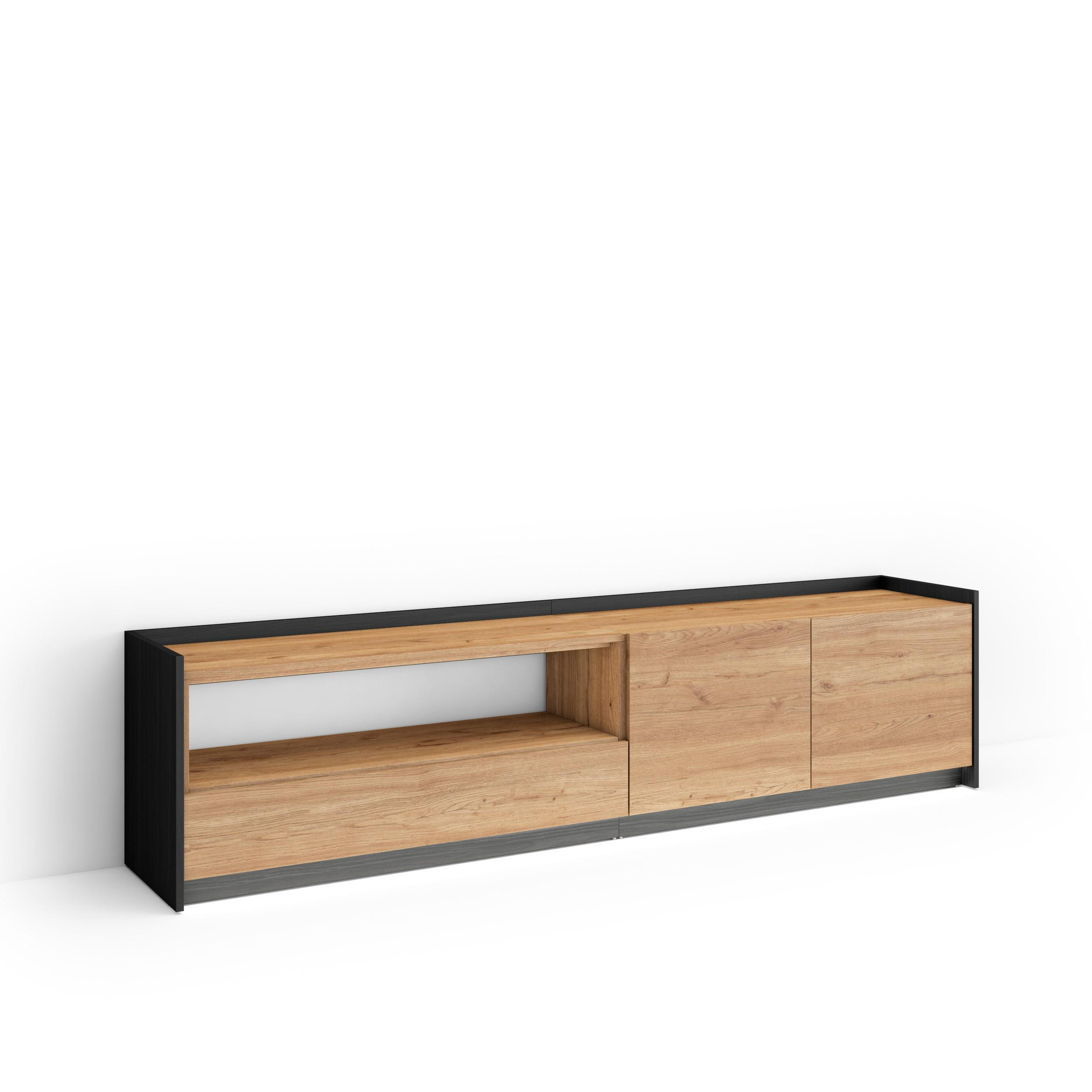 Skraut Home Lowboard, Eiche 207x50x37 cm