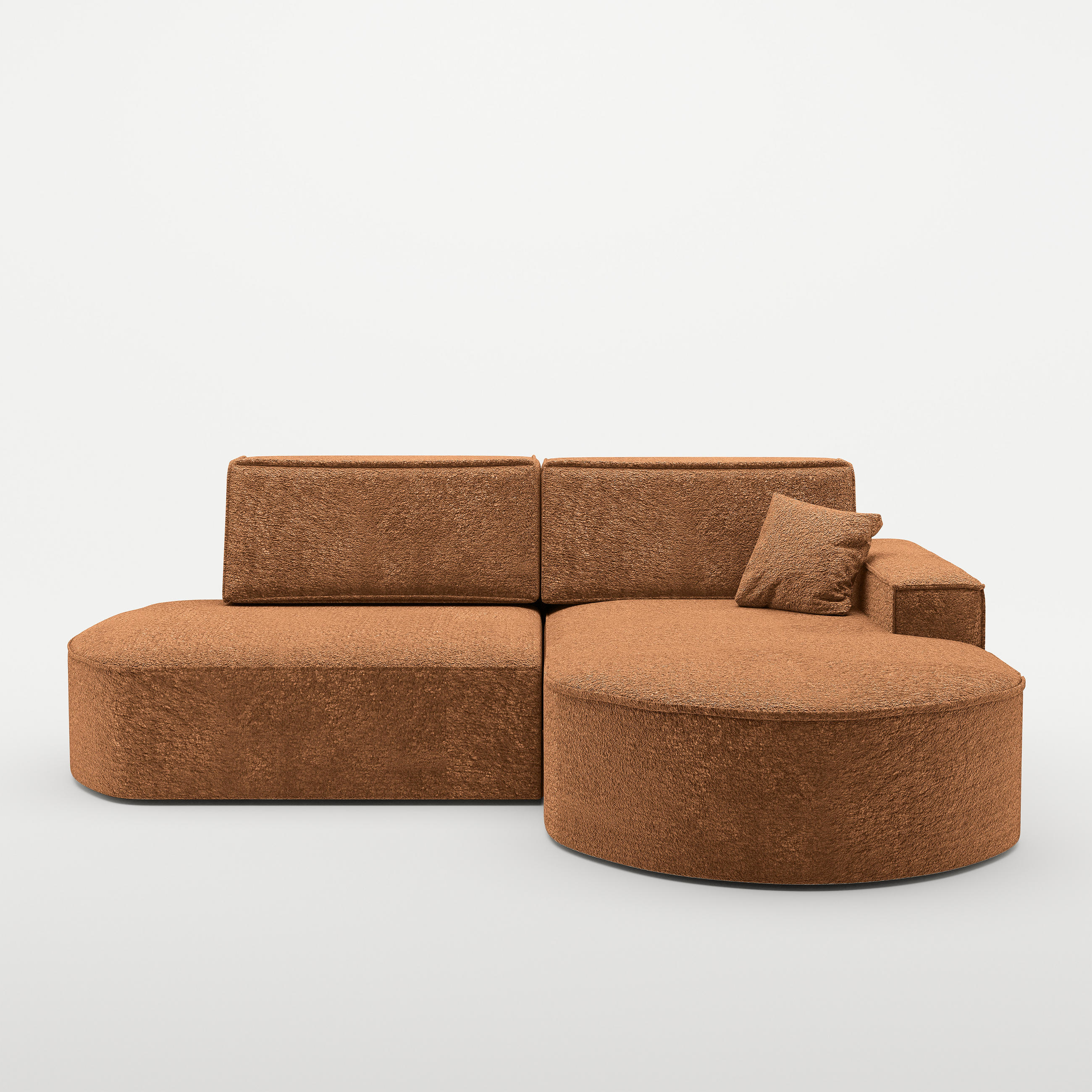 Thumbnail - Kaiser Möbel Ecksofa, Orange, Holz, L-Form, 278x179 cm, Wohnzimmer, Sofas & Couches, Wohnlandschaften, Ecksofas