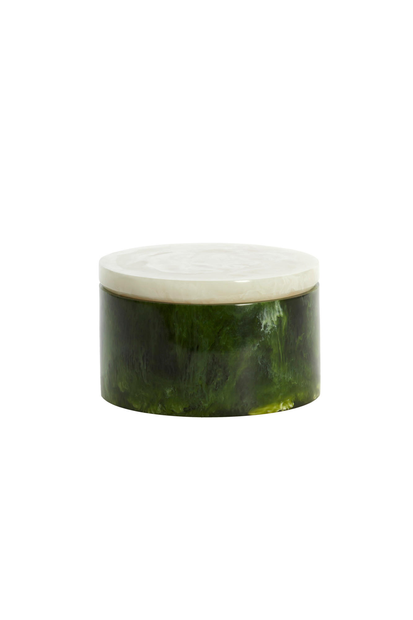 DEKO-DOSE Kelimutu Grün Ø19/11,5 cm - Grün, Kunststoff (19/11.5/19cm) - Light & Living