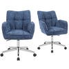 BÜROSTUHL Mika-Tabea - Chromfarben/Blau, Textil/Metall (59/81/66cm) - DUBI Möbel