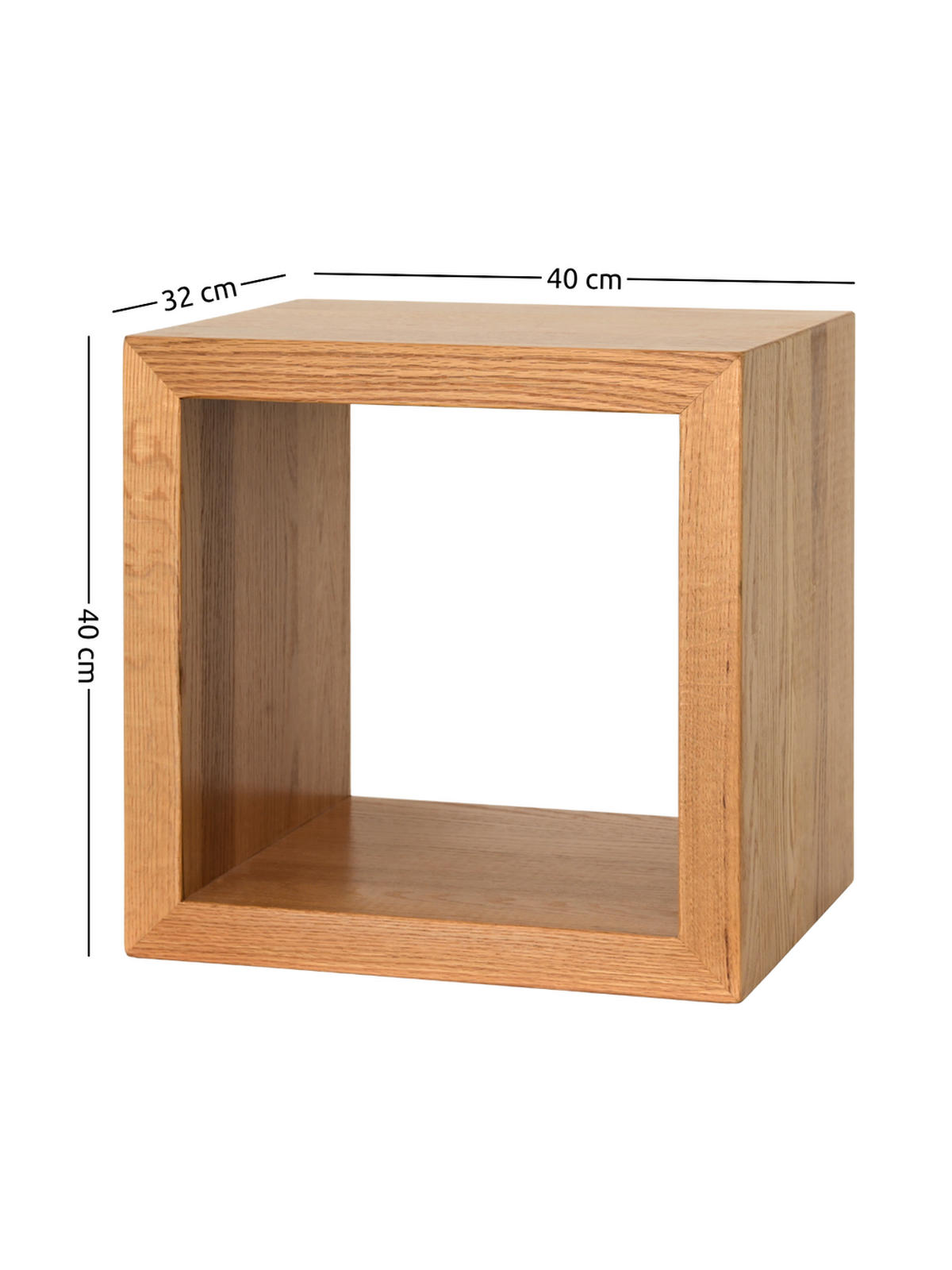NACHTTISCH Cube - Eichefarben, Holz (40/40/32cm) - holz4home