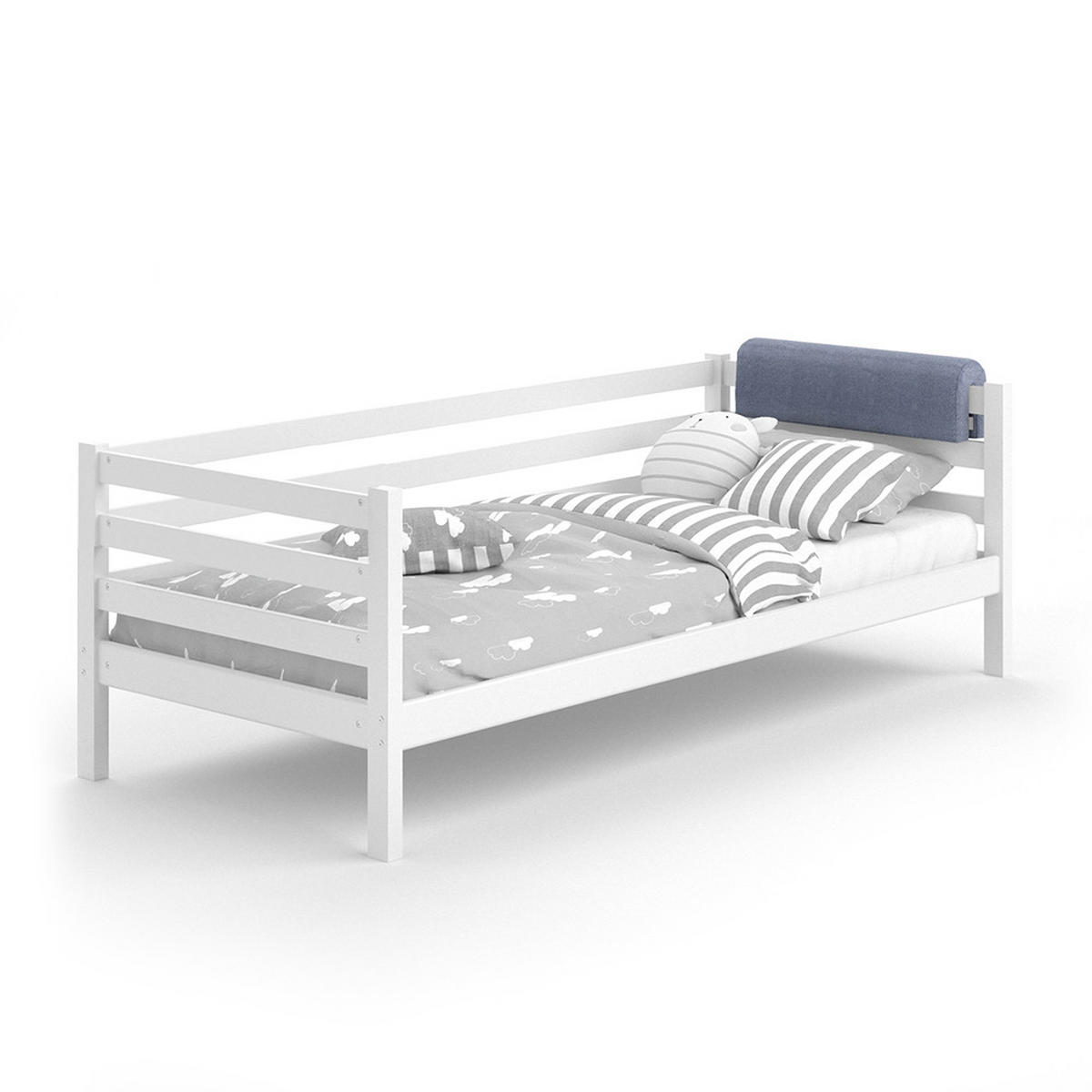 BETTUMRANDUNG FÜR KINDER Grau 70 x 20 cm - Grau, Textil (70/20/14cm) - VitaliSpa