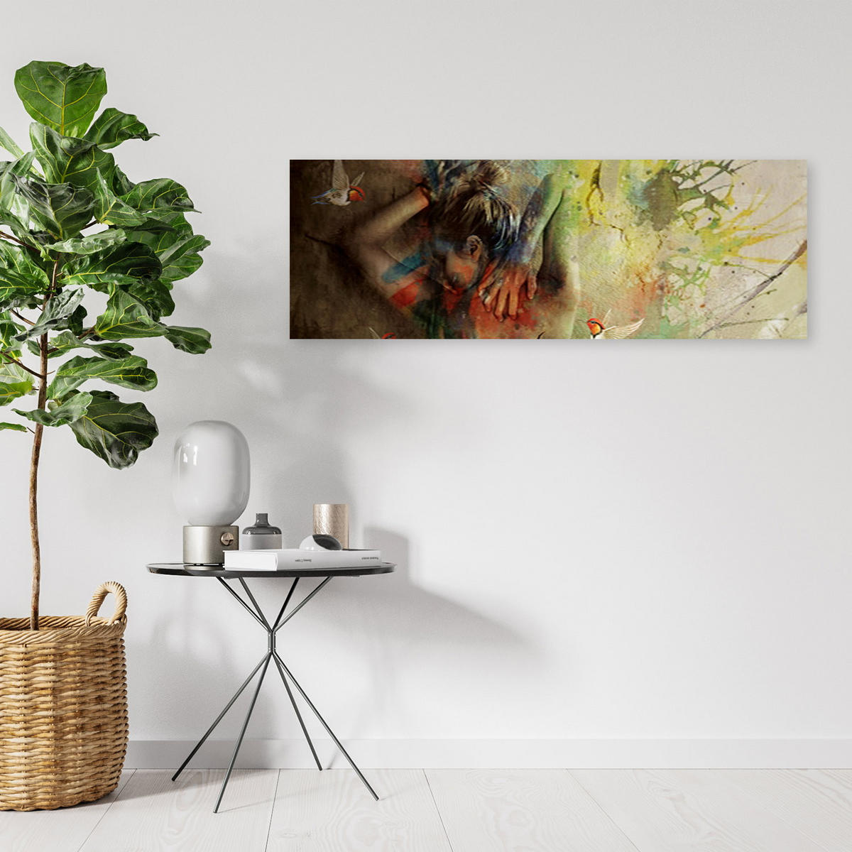 KUNSTDRUCK Bunt 90/30 cm - Multicolor, Textil (90/30cm) - KUNSTLOFT