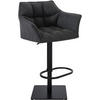 BARHOCKER Stoff Dunkelgrau - Dunkelgrau/Schwarz, Textil/Metall (64/88/45cm) - CLP