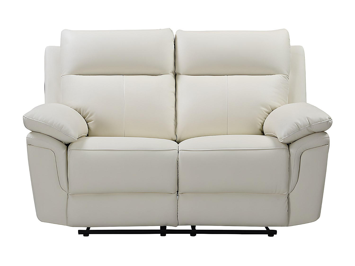 RELAXSOFA - 2 Personen - leder - elfenbeinfarben Pakita - Weiß, Leder (153/102/92cm) - Vente-Unique