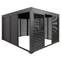 PERGOLA 220x400x300cm Anthrazit - Anthrazit, Metall (400/220/300cm) - BERLINLODGE