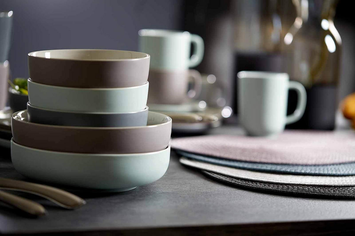 TAFELSERVICE Jasper taupe 8er Set - Taupe, Keramik (1/1/1cm) - Ritzenhoff Breker