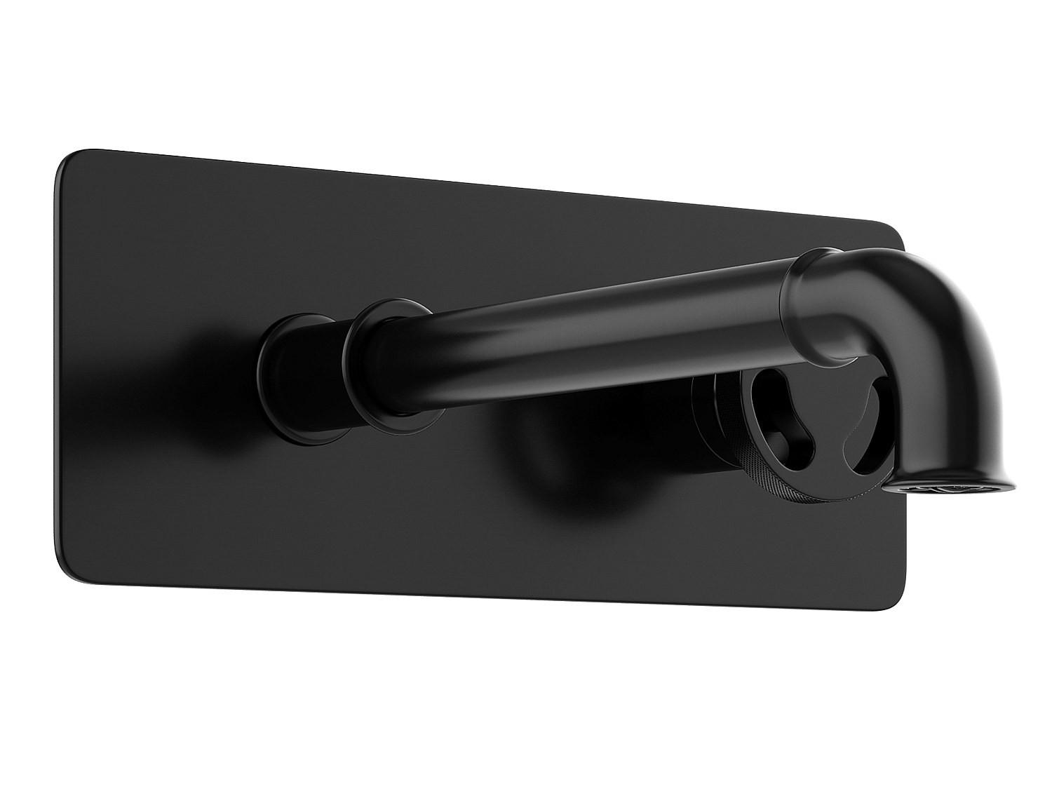 WASCHTISCHARMATUR - 25 cm x 25 cm - metall - schwarz Kazanka - Schwarz, Metall (25/10/25cm) - Vente-Unique