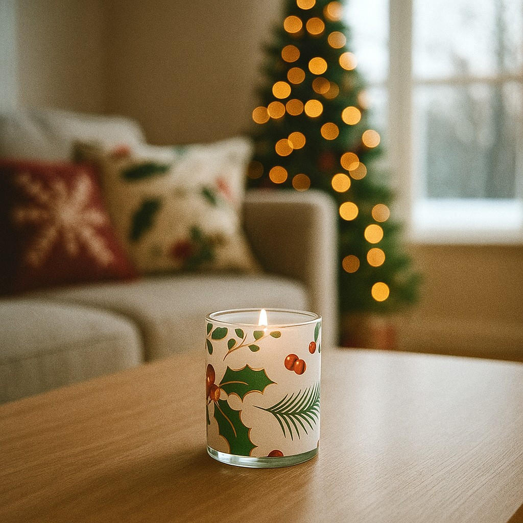 DUFTKERZEN Weihnachtsmotiv 3er-Set - Grün, Glas (5/6cm) - Atmosphera Createur d´interieur