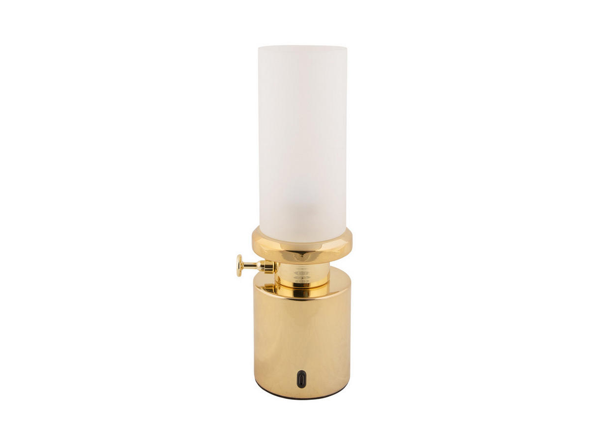 TISCHLAMPE Camp LED 7.8/7.8/29.5 cm - Goldfarben, Metall (7.8/7.8/29.5cm) - Leitmotiv