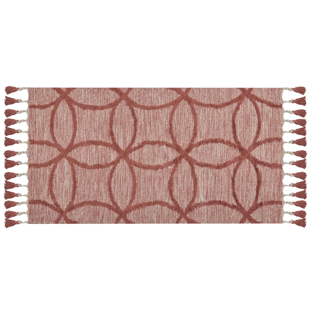 KURZFLOR-TEPPICH Kirsehir 150/80 cm - Rot, Textil (80/150cm) - Beliani