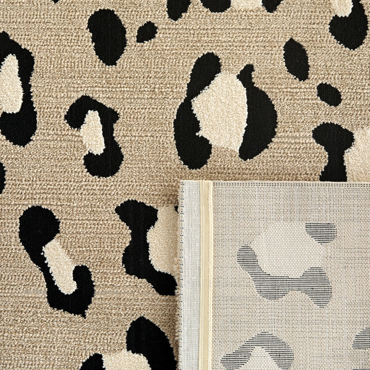 TEPPICH mit Leopardenmuster 120/160 cm Leovah Beige - Beige, Textil (120/160cm) - Nazar Rugs