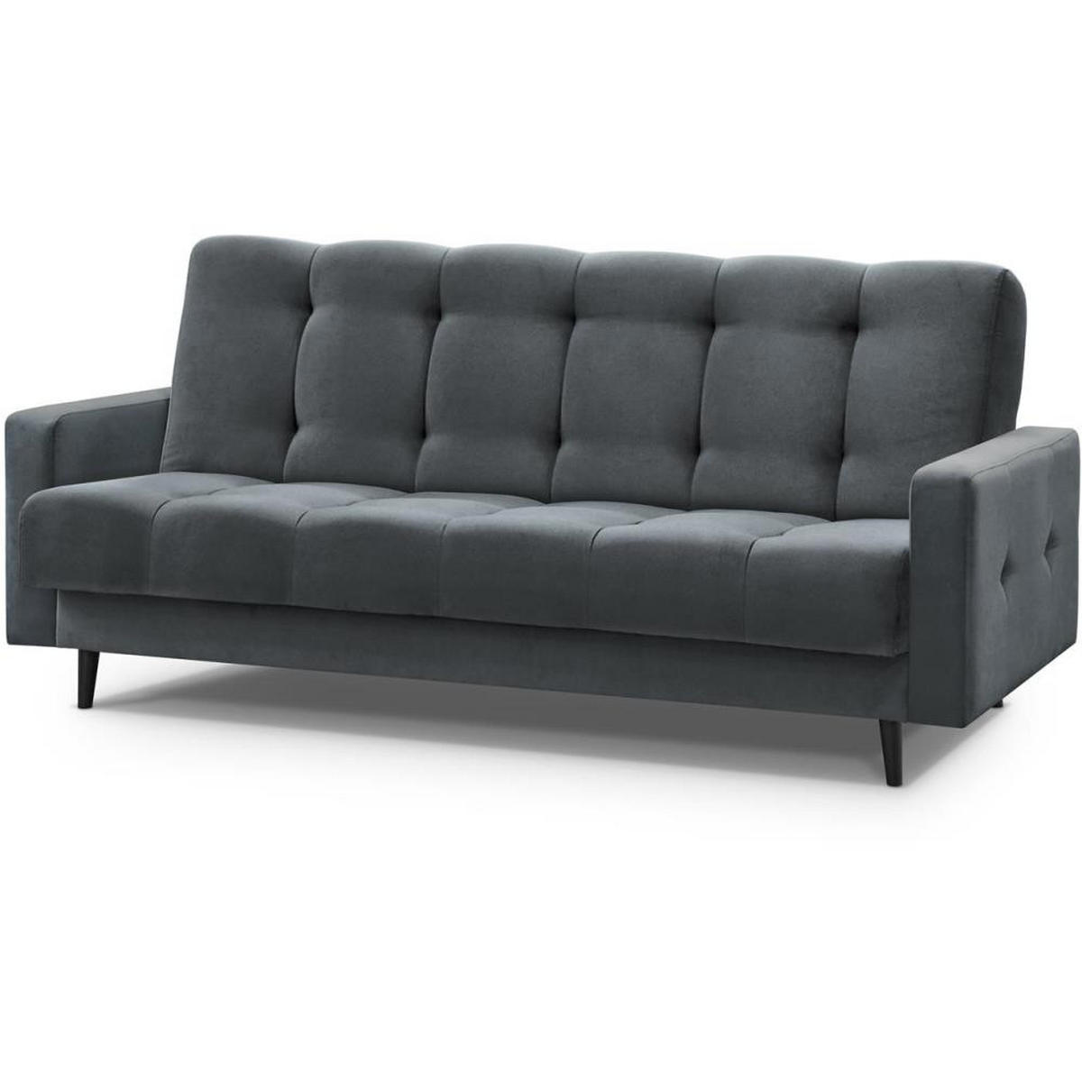 3-SITZER Schlafsofa Nancy Bis grau - Grau, Holz/Textil (220/89/93cm) - Beautysofa