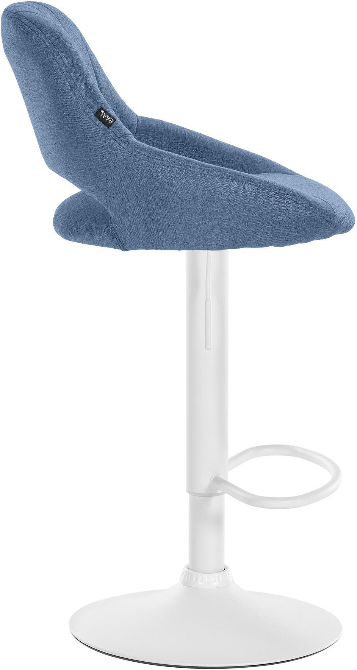 BARHOCKER Stoff Blau - Blau/Weiß, Textil/Metall (46.5/85/48cm) - CLP