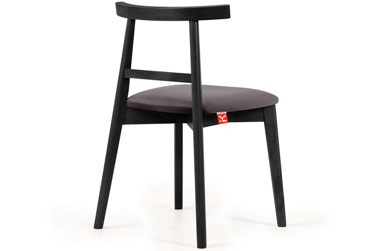 ESSTISCHSTÜHLE LILIO 2 St Vintage, Grau / schwarz - Schwarz/Grau, Holz/Textil (47/76/45cm) - KONSIMO®