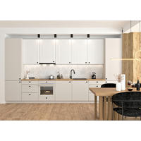 KÜCHENZEILE 420 cm - IRMA & MAX KS5-G420 - in Weiß / Beige - Beige/Schwarz, Holz/Holzwerkstoff (420/213.3/56cm) - Royal24_Markt