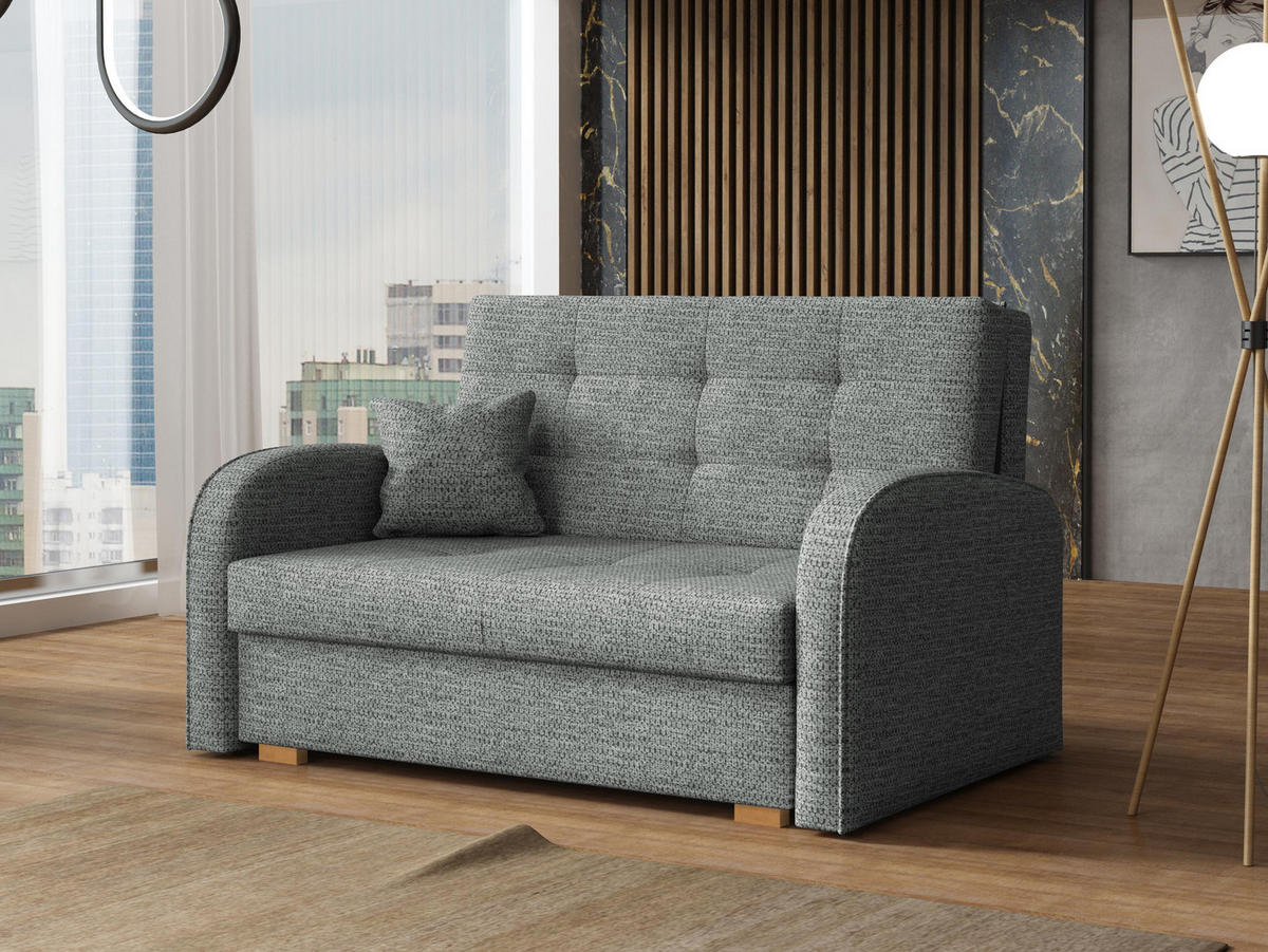 SCHLAFSOFA Viva Gold II - Graphitfarben/Braun, Holz/Textil (133/85/98cm) - MIRJAN24