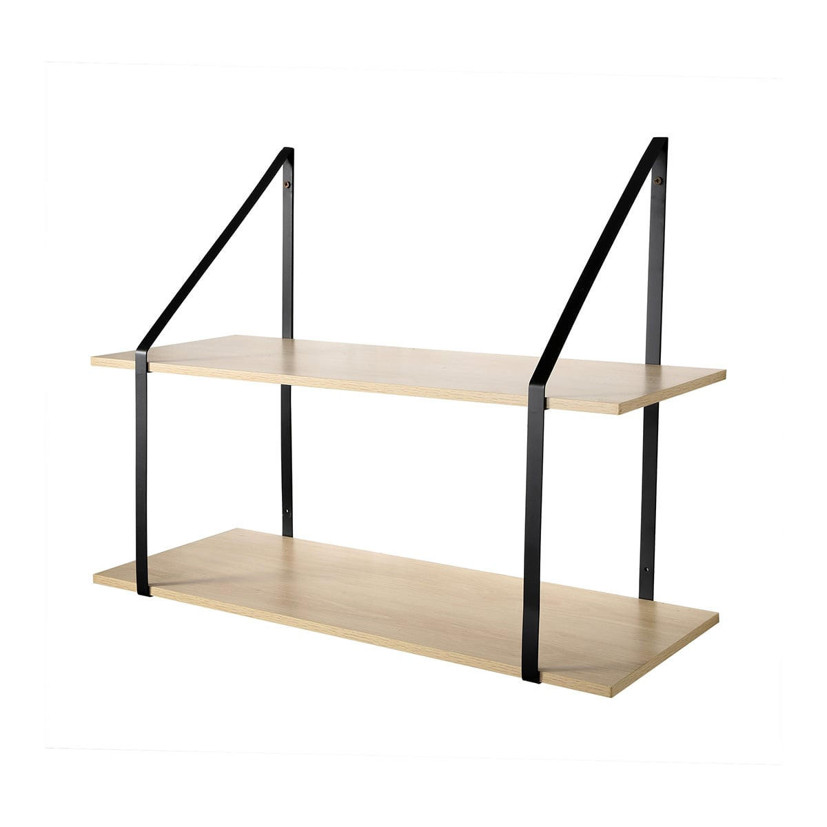 WANDREGAL mit großer Tiefe und 2 Ebenen - P30 cm. - Eschefarben, Holzwerkstoff (30/60/80cm) - Calicosy