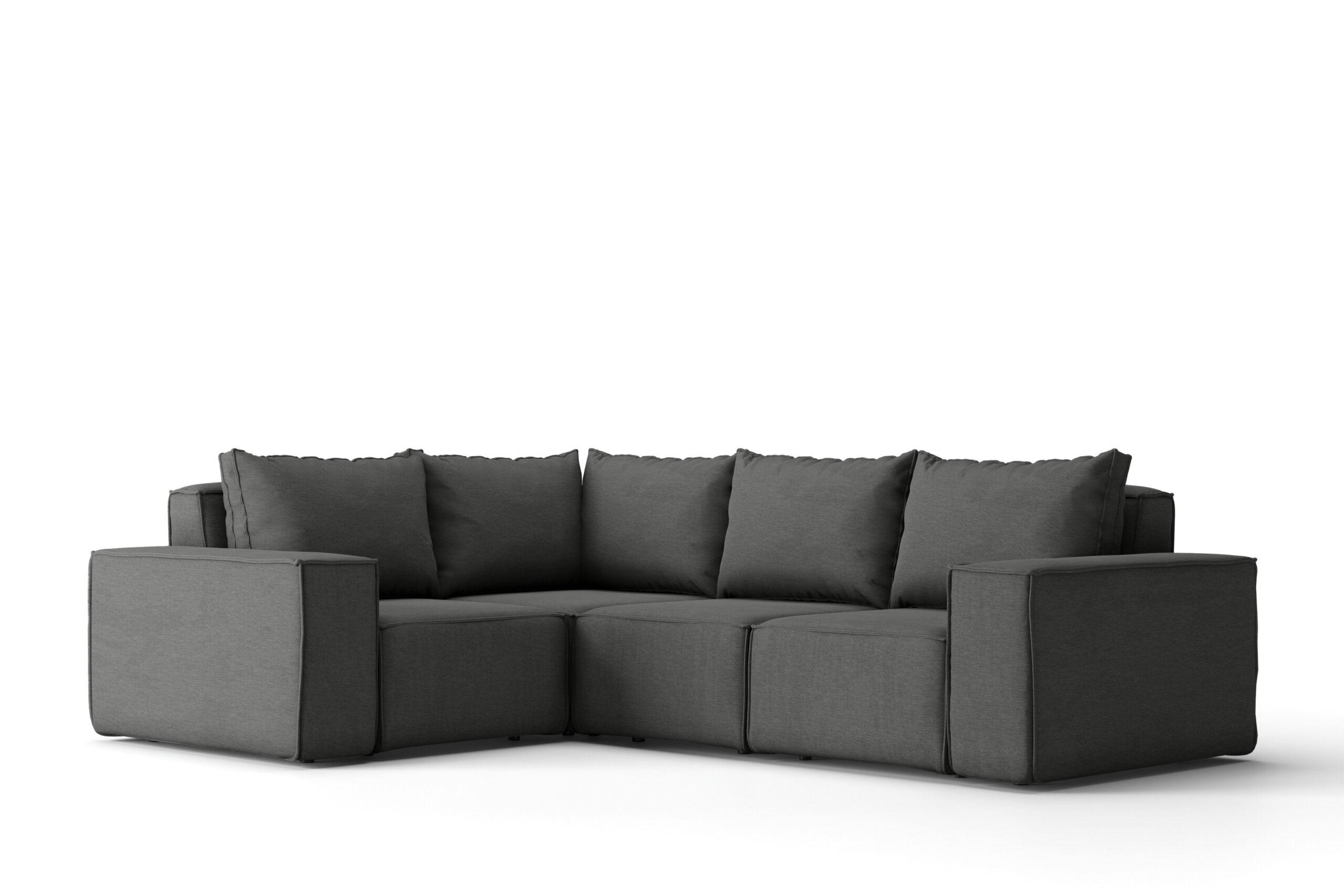 GARTENECKSOFA Für Den Garten SONNE Grau Rechts - Grau, Holz (181/73/246cm) - Kaiser Möbel