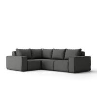 GARTENECKSOFA Für Den Garten SONNE Grau Rechts - Grau, Holz (181/73/246cm) - Kaiser Möbel