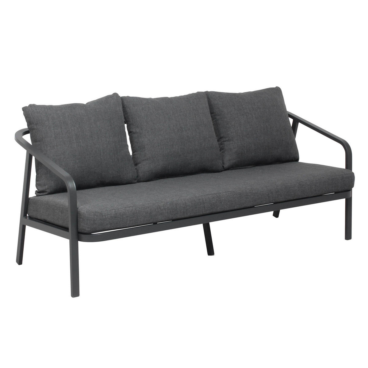 GARTENSET 5-tlg., Grau - Grau, Metall - Oviala