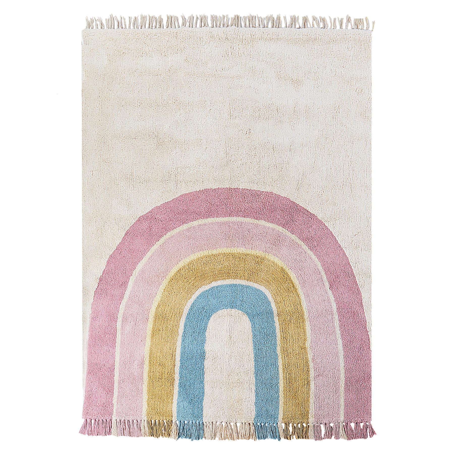 DĚTSKÝ KOBEREC Barevný 140/200 cm Bavlna Tatarli - béžová, textil (140/200cm) - Beliani
