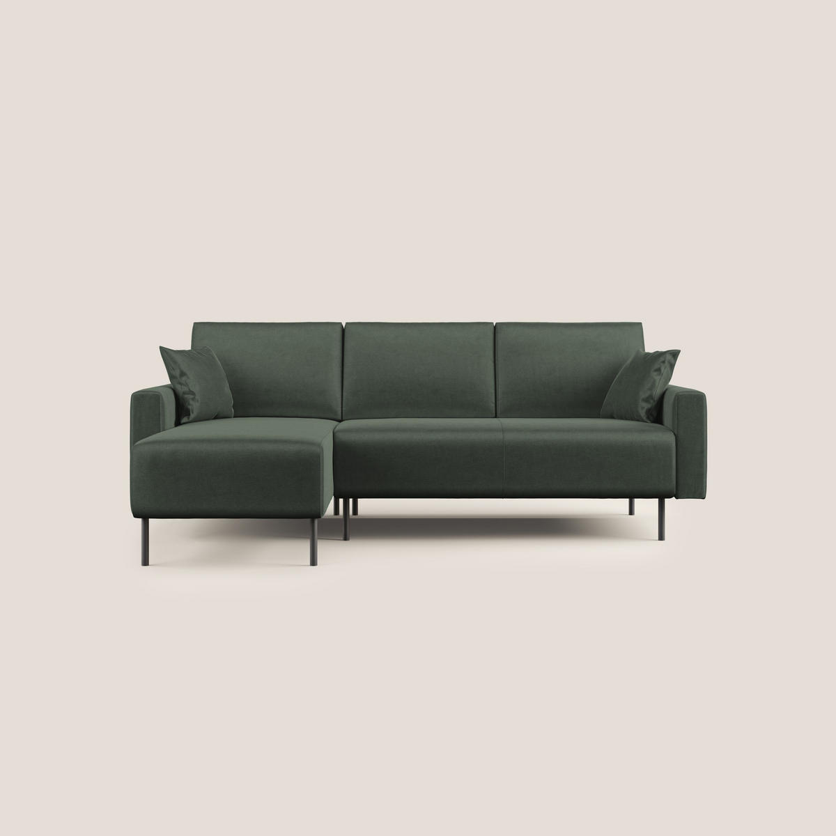 ECKSOFA Arthur - Grün, Textil (224/91cm) - Divani.store