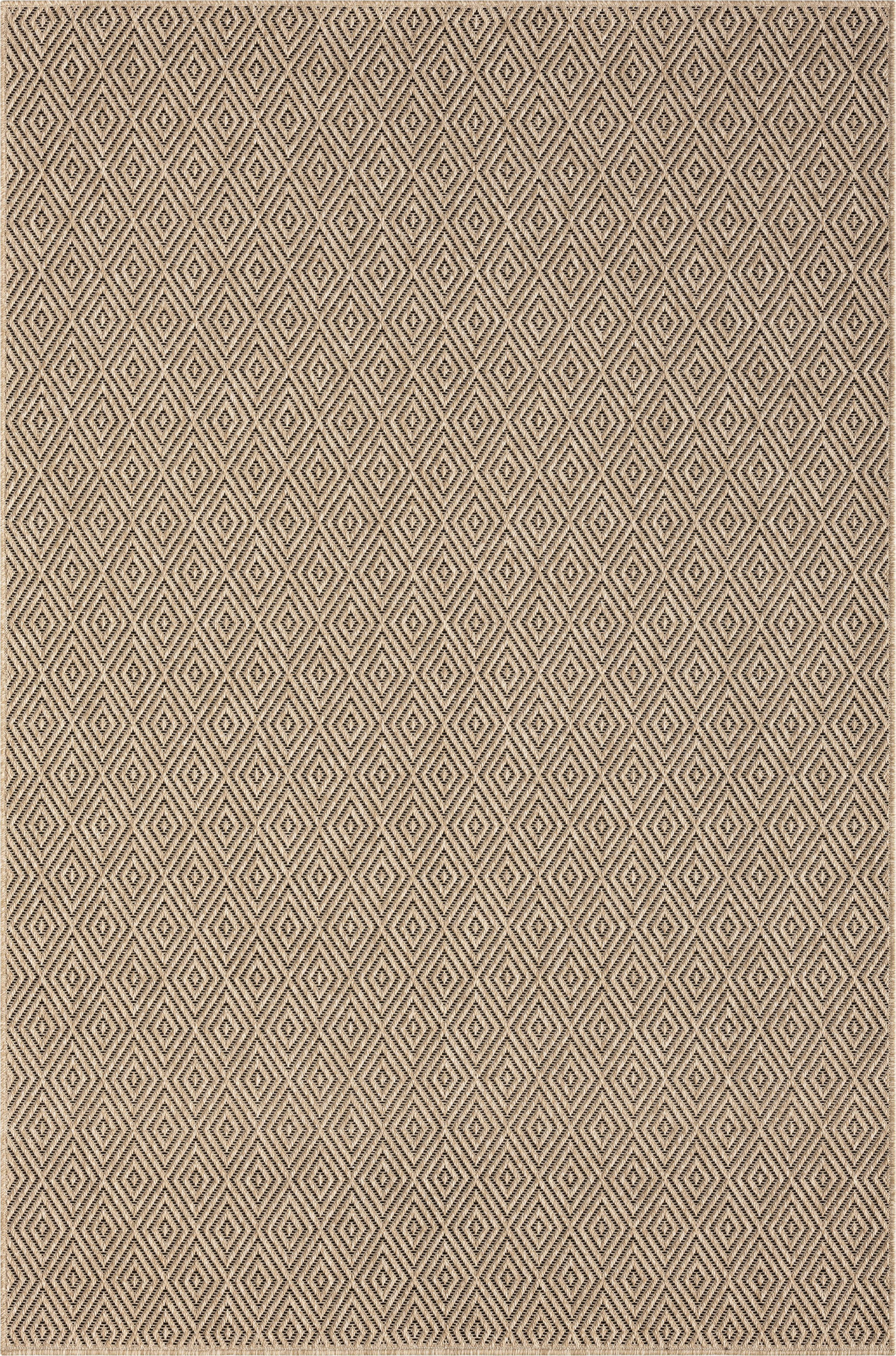 FLACHWEBTEPPICH Karo CORDEV Polypropylen Natur 160 x 230 cm - Beige, Textil (160/230cm) - KADIMA DESIGN