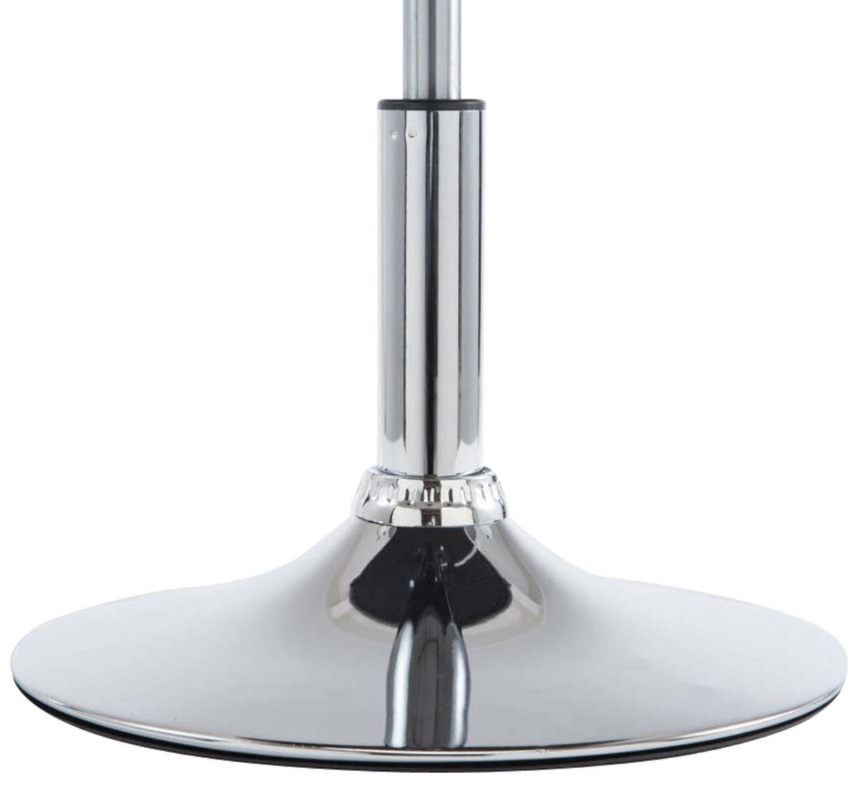 DREHSTUHL 4er Set Lederlook schwarz - Chromfarben/Schwarz, Textil/Metall (44/74/49cm) - CLP