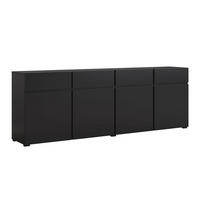 ŠIROKÁ KOMODA Lilia Čierna - čierna, kompozitné drevo (225/78/40cm) - Petits-meubles