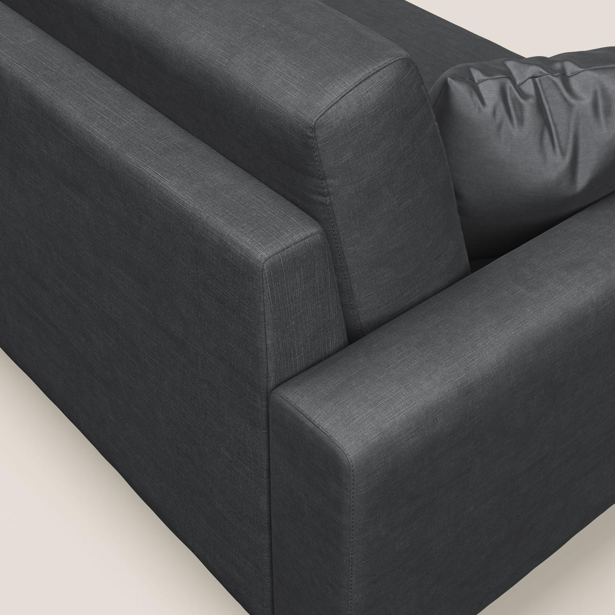 ECKSOFA Arthur - Anthrazit, Textil (224/91cm) - Divani.store