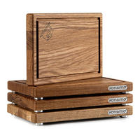 SCHNEIDEBRETTER SOLIDA 4-tlg - Eichefarben/Braun, Holz (15/22cm) - KONSIMO®
