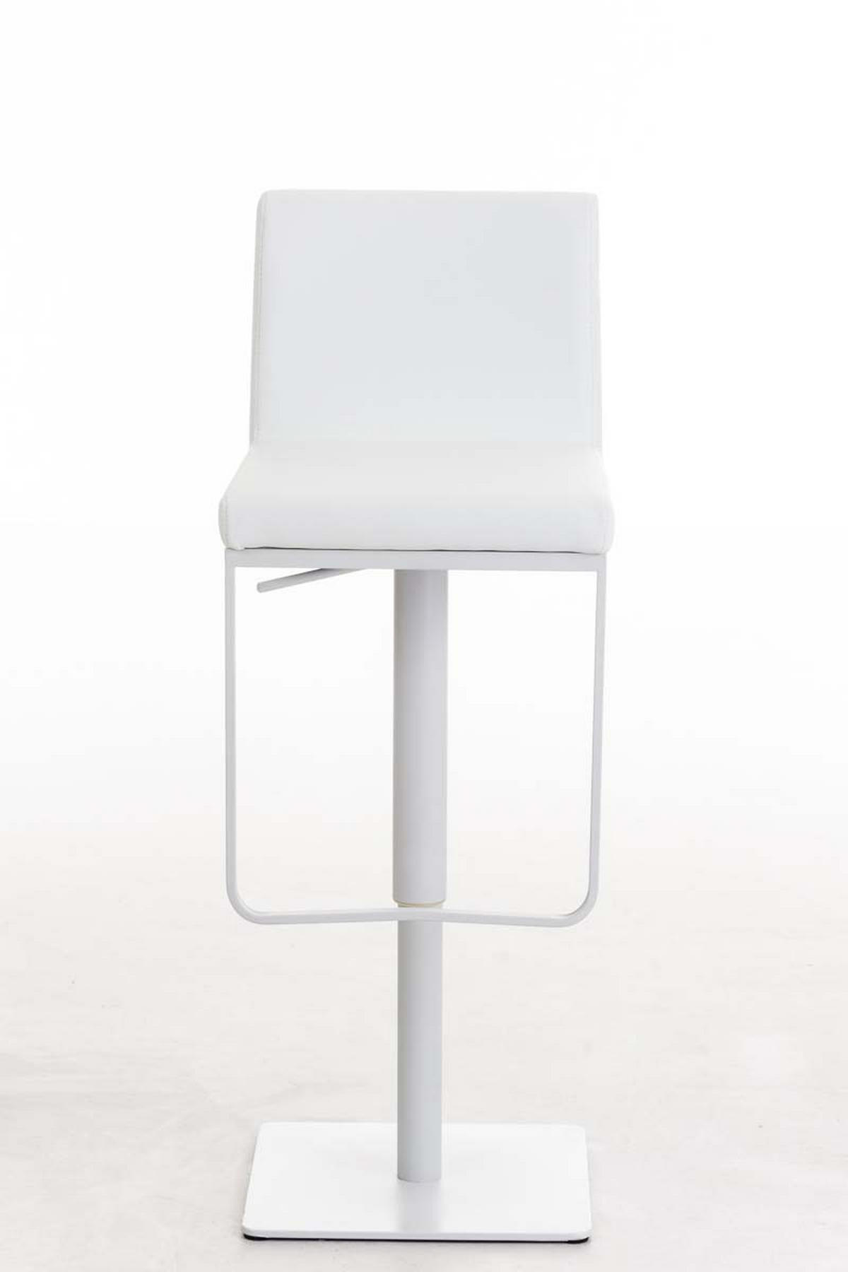 BARHOCKER Lederlook Weiß - Weiß, Textil/Metall (42/86/44cm) - CLP