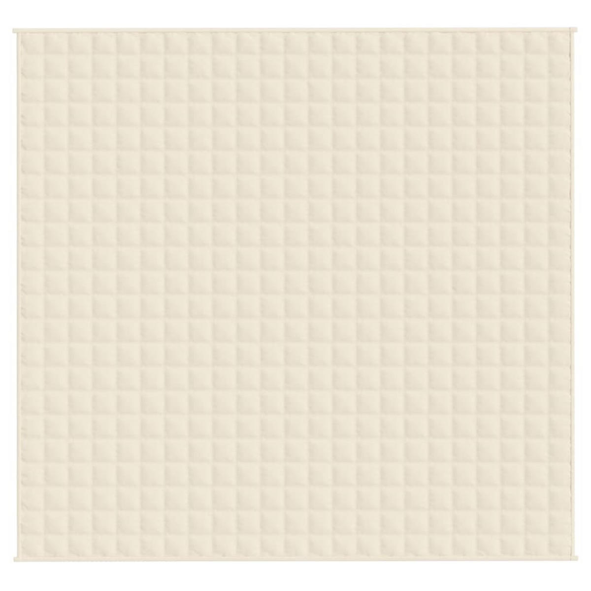 GEWICHTSDECKE Hellcreme 220/240 Cm 11 Kg Stoff - Creme, Textil (220/240cm) - vidaXL