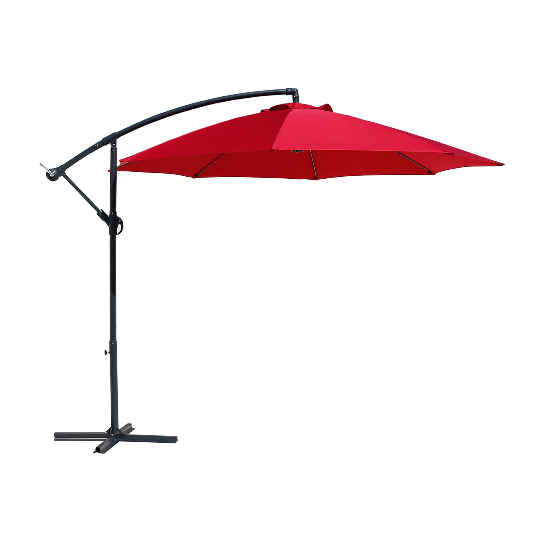 AMPELSCHIRM Rot 300/300/245 cm - Rot, Metall (300/300cm) - Mobili Rebecca