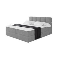BOXBETT mit Matratze H4 - FAMA - 120x200 cm Grau Monolith - Graphitfarben, Holzwerkstoff (120/200cm) - ALTDECOR