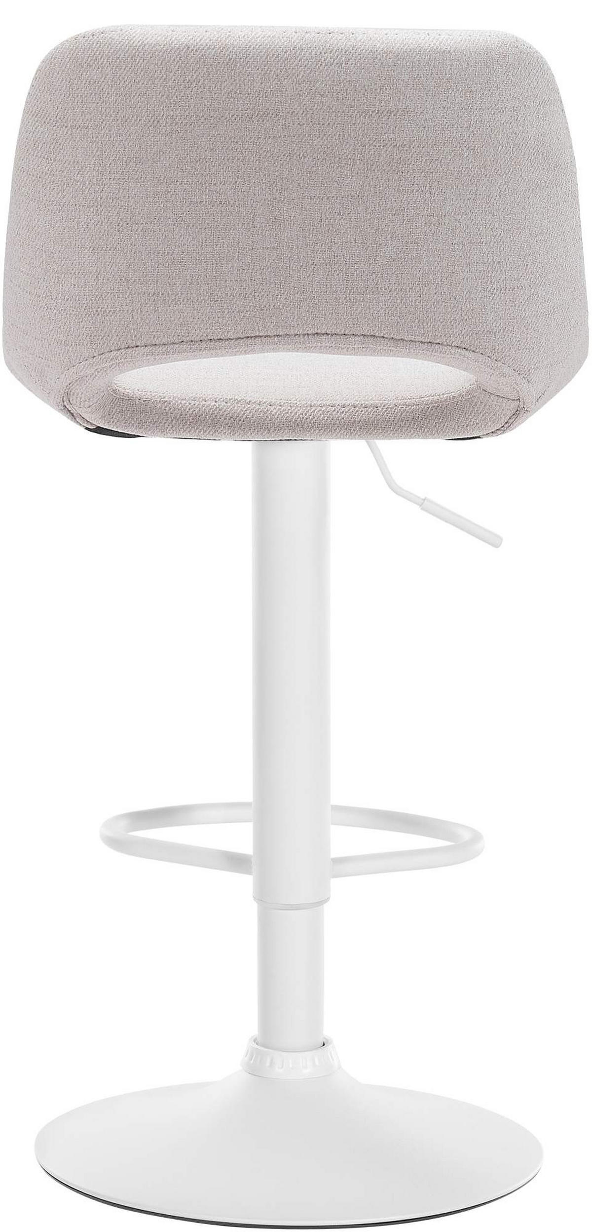 BARHOCKER JAKSON Creme Stoff Weiß - Creme, Textil/Metall (42/86/46cm) - DELUKE