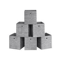 AUFBEWAHRUNGSBOX TIRANA 6ER-SET - Grau, Textil (26/28/26cm) - Hansiro