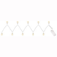 LED Dekoleuchte Lichterkette Silber Kristall Design - Silberfarben, Kunststoff (120/2.2/2.7cm) - Globo Lighting