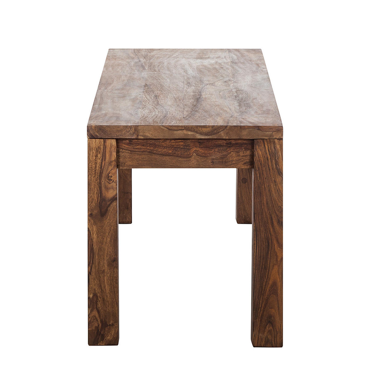SITZBANK - Sheesham massiv - gewachst - Sheeshamfarben, Holz (140/45/40cm) - home24