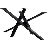 TISCHBEIN eckig 140/70/72 cm Metall Schwarz - Schwarz, Metall (140/72/70cm) - CLP