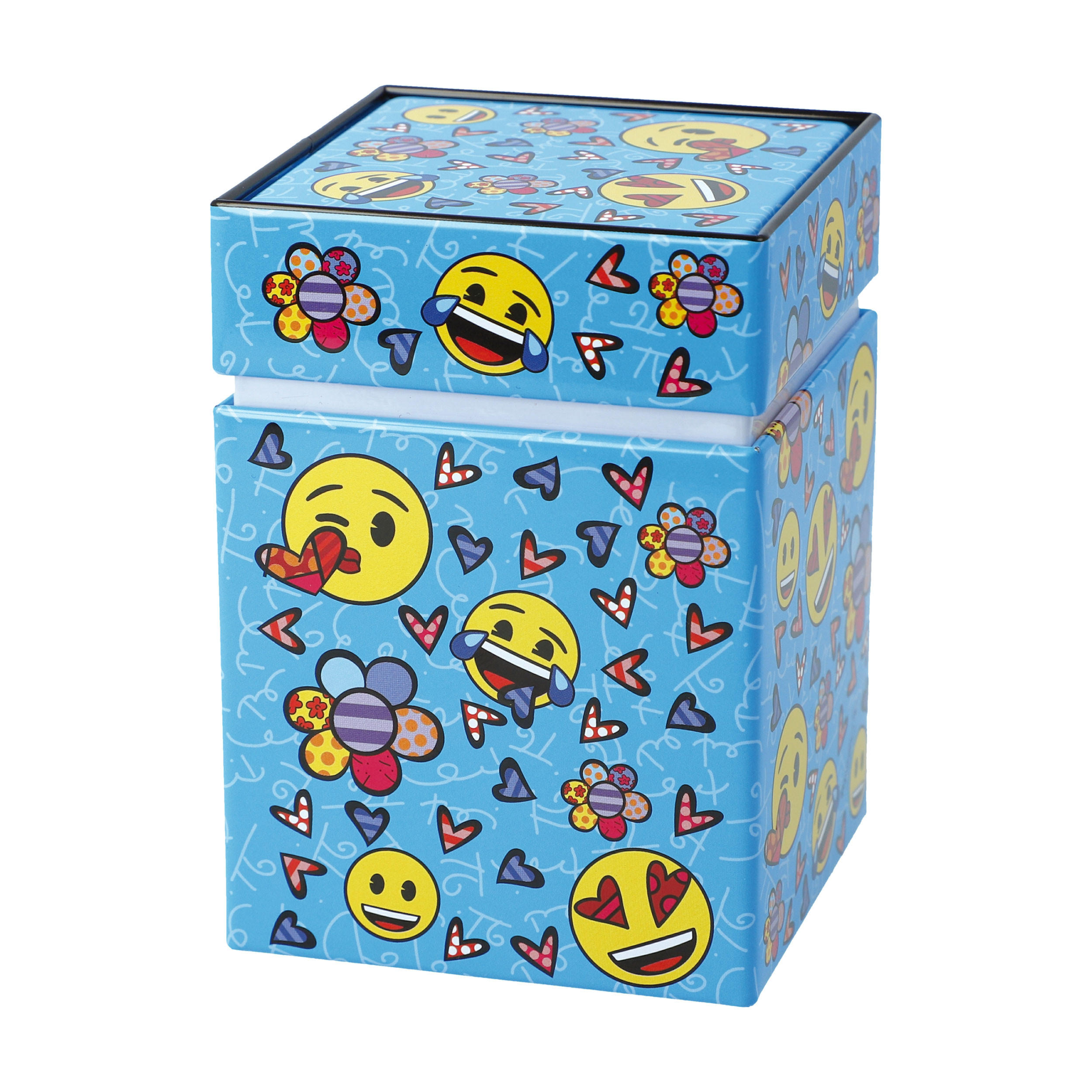 TEEDOSE emoji by BRITTO - Always Happy, Metall, Bunt, 600 ml - Multicolor, Metall (7.5/11/7.5cm) - Goebel